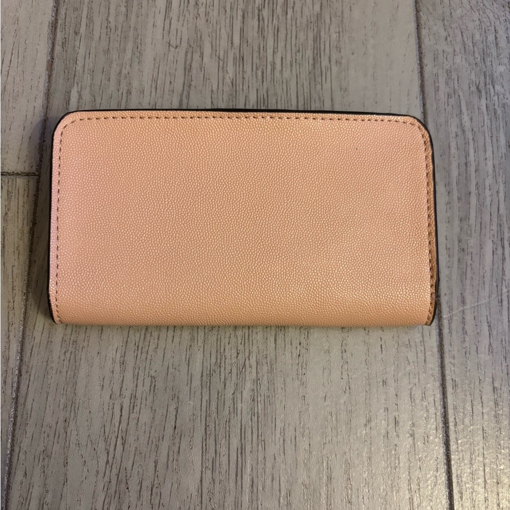 Anne Klein Peach Pink & Gold Bow Accent Cellphone Wallet - Picture 2 of 13